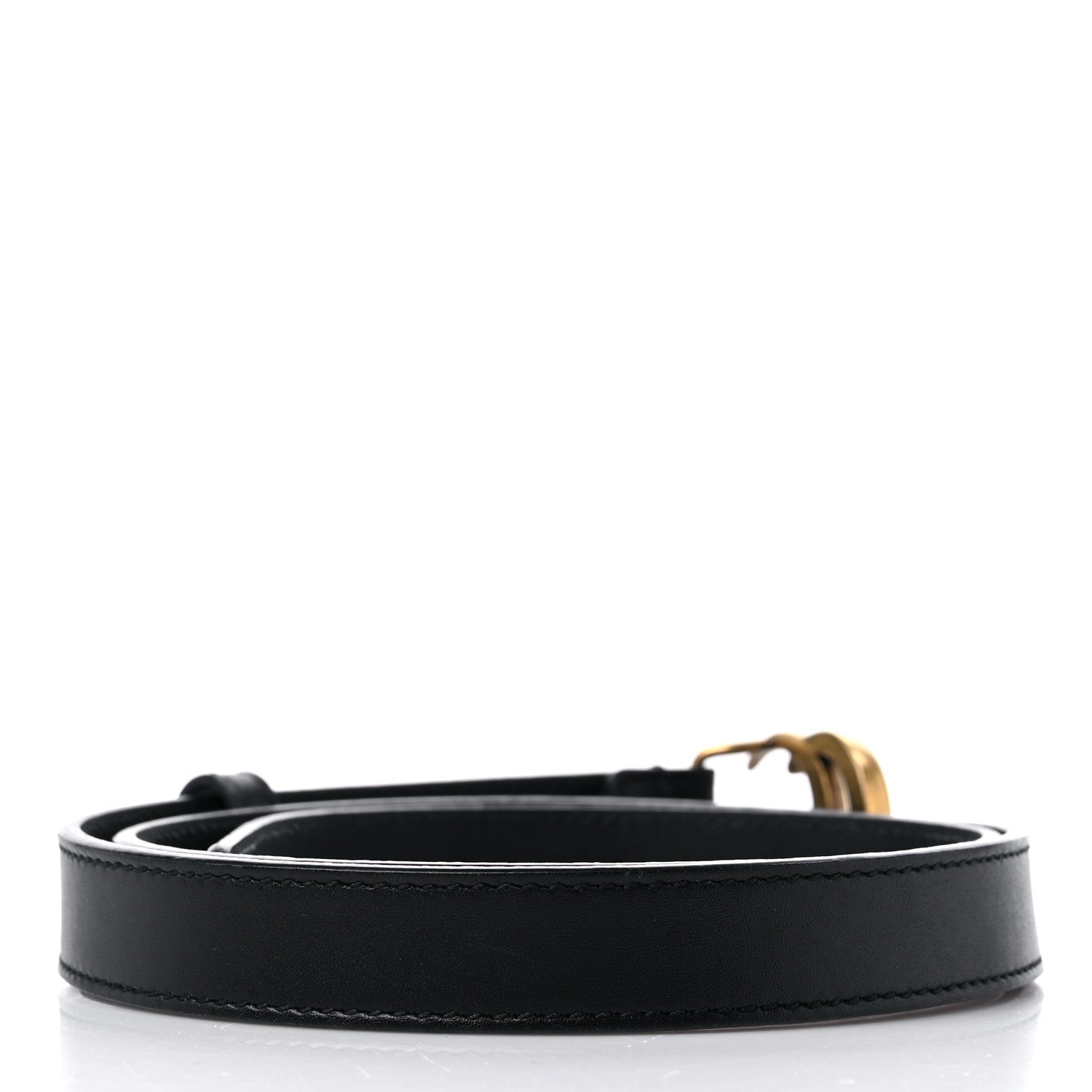 Gucci Calfskin Double G 20mm Belt 80 32 Black 2 of 5