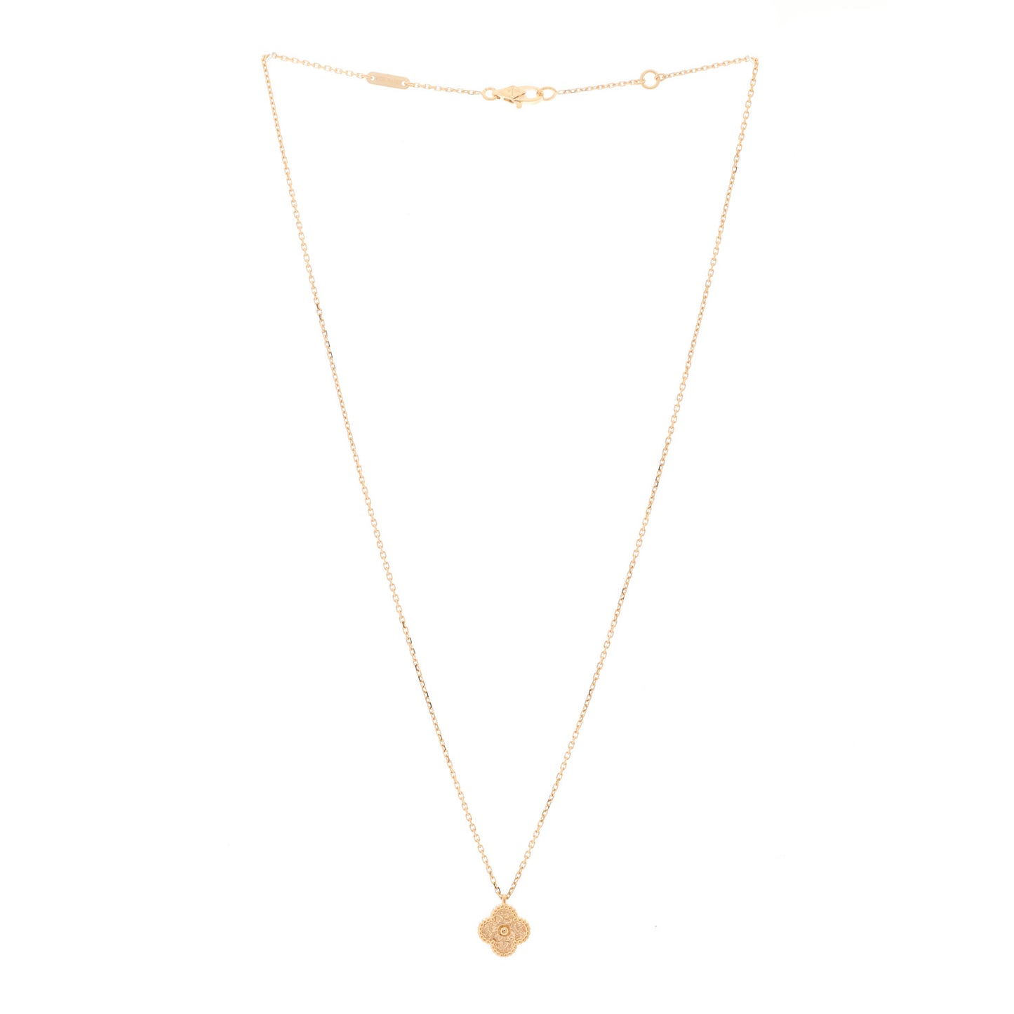 18K Rose Gold Sweet Alhambra Pendant Necklace