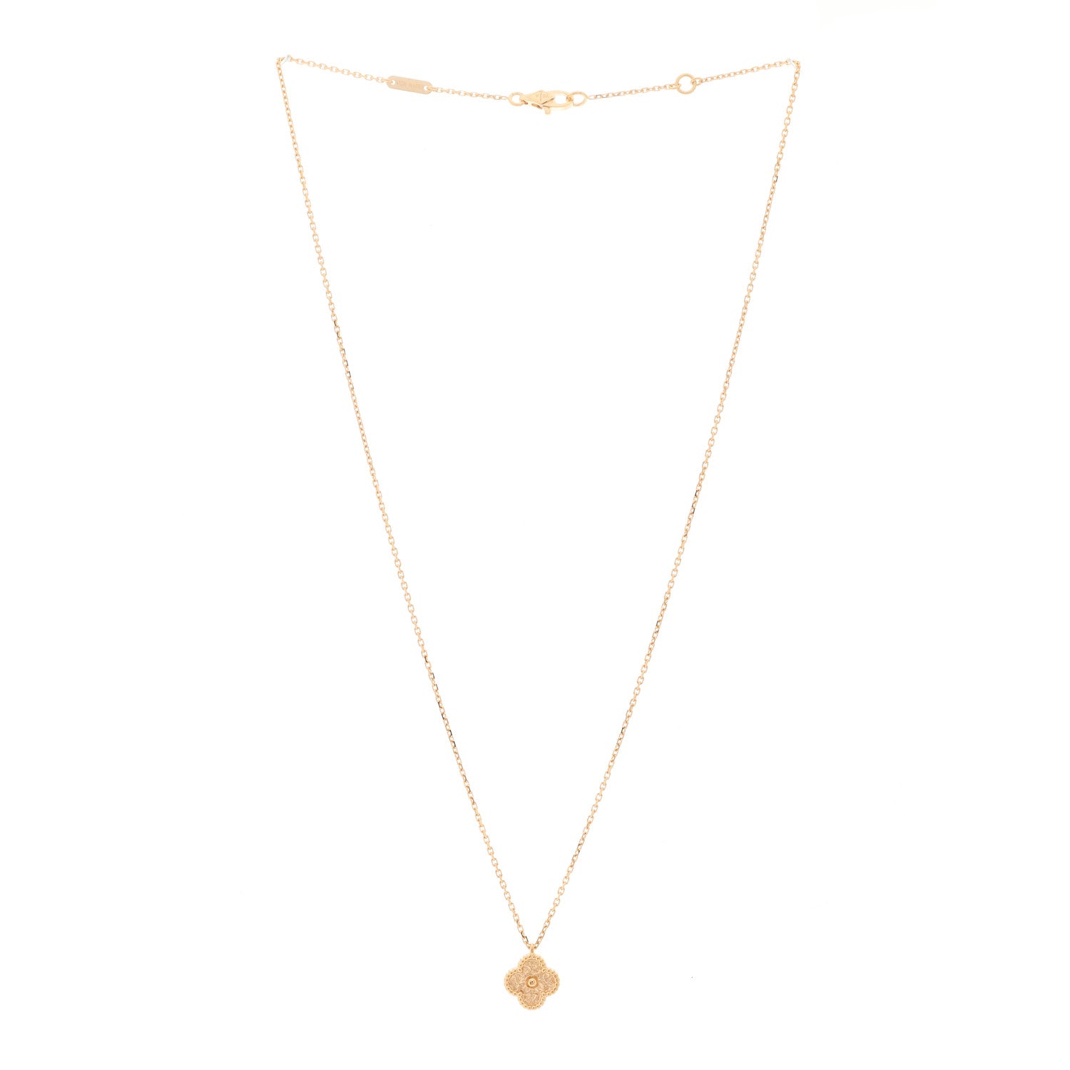Van Cleef & Arpels 18K Rose Gold Sweet Alhambra Pendant Necklace 3 of 7