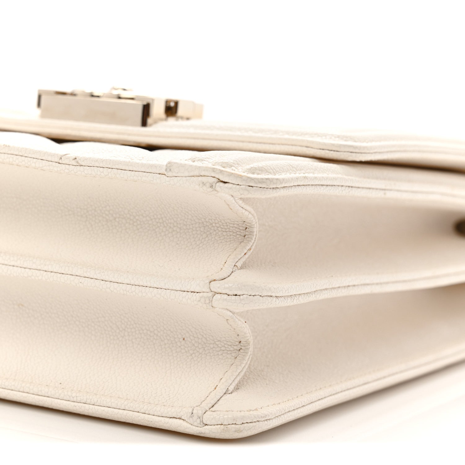 Chanel Caviar Quilted North South Boy Flap White 11 of 11