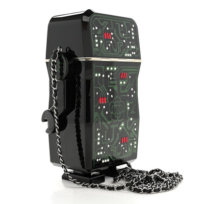 Chanel Plexiglass Crystal Robot Minaudiere Clutch  Black 2 of 11