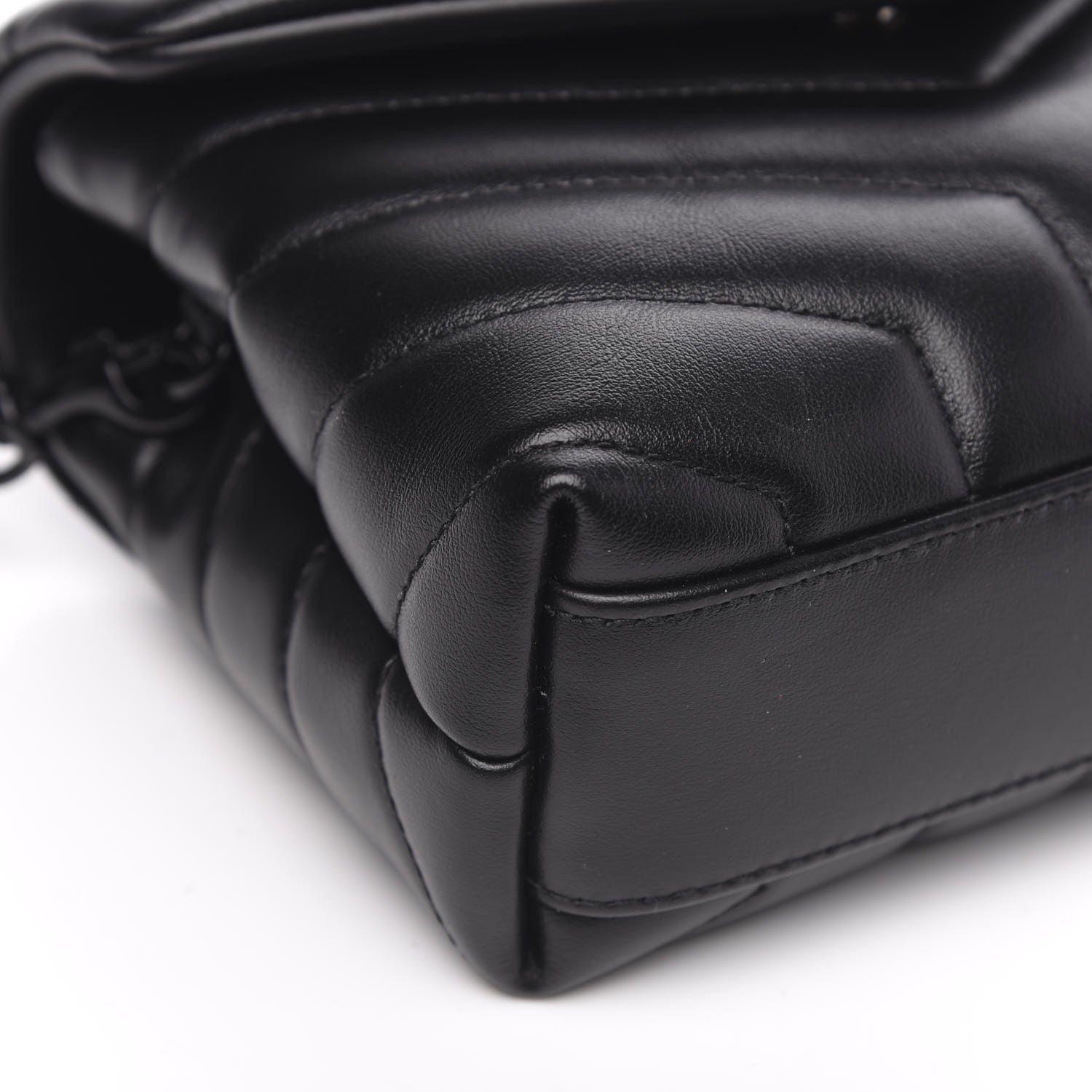 Saint Laurent Calfskin Y Quilted Monogram Toy Loulou Crossbody Bag Black 10 of 11