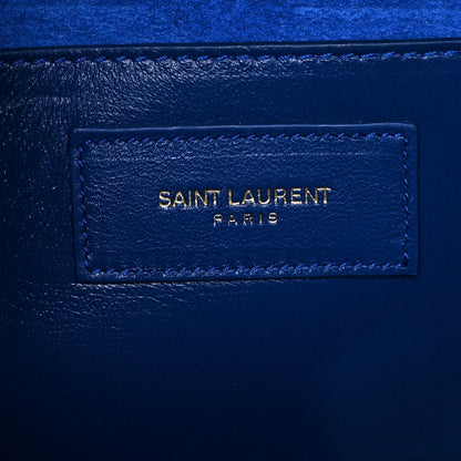 Saint Laurent Patent Grain De Poudre Classic Monogram Cassandre Clutch Blue Majorelle 7 of 7