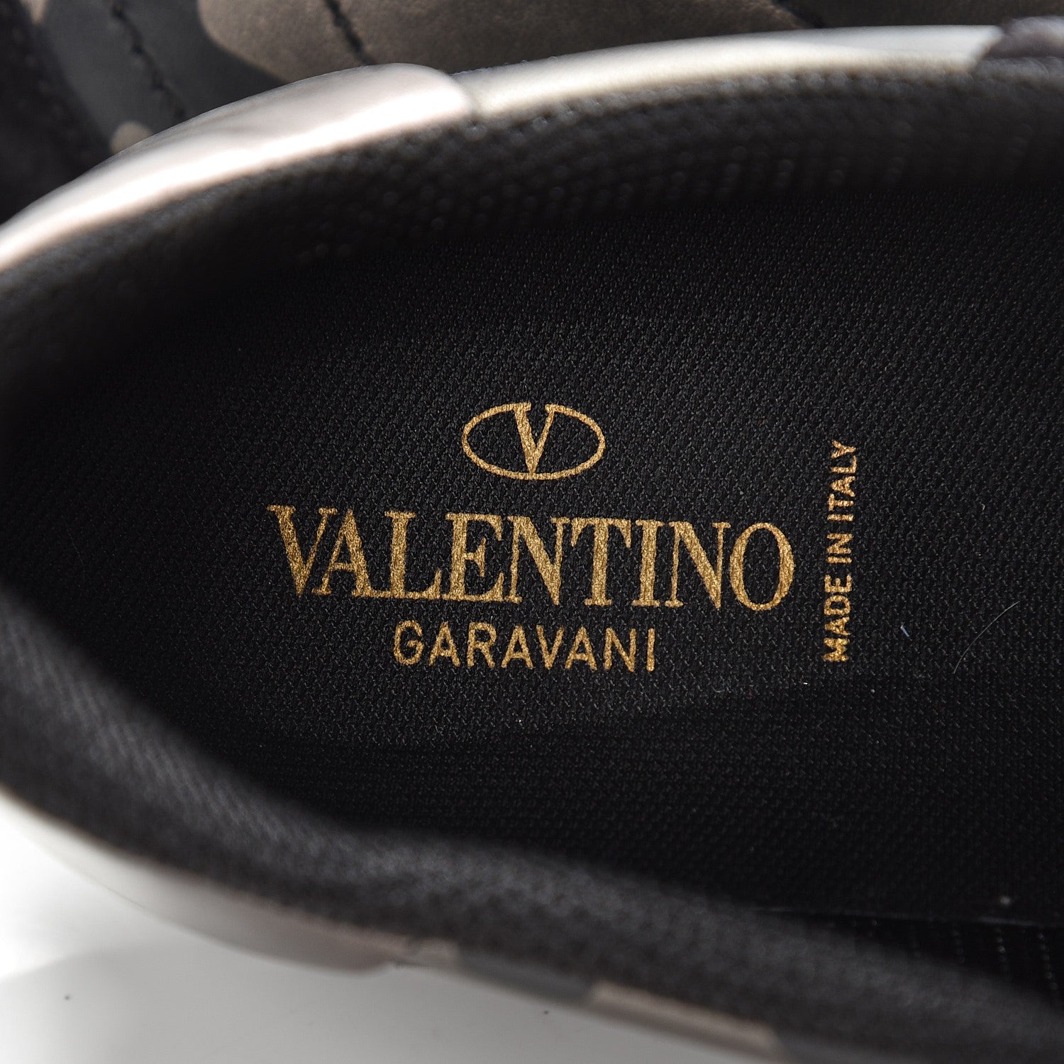 Valentino Garavani Nappa Suede Camouflage Mens Rockrunner Sneakers 42 Black Dark Rutenio 7 of 8