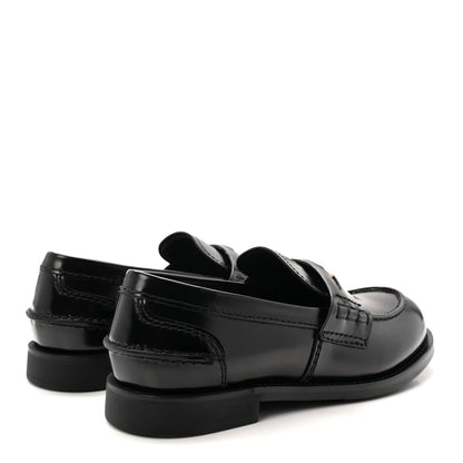 Miu Miu Spazzolato Penny Loafers 37 Black 3 of 8