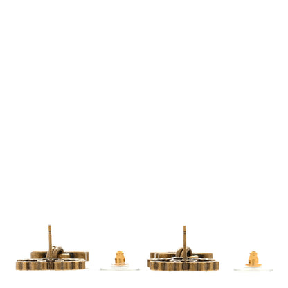 Chanel Metal Crystal City of Lights No 5 Drop Earrings Gold 3 of 4