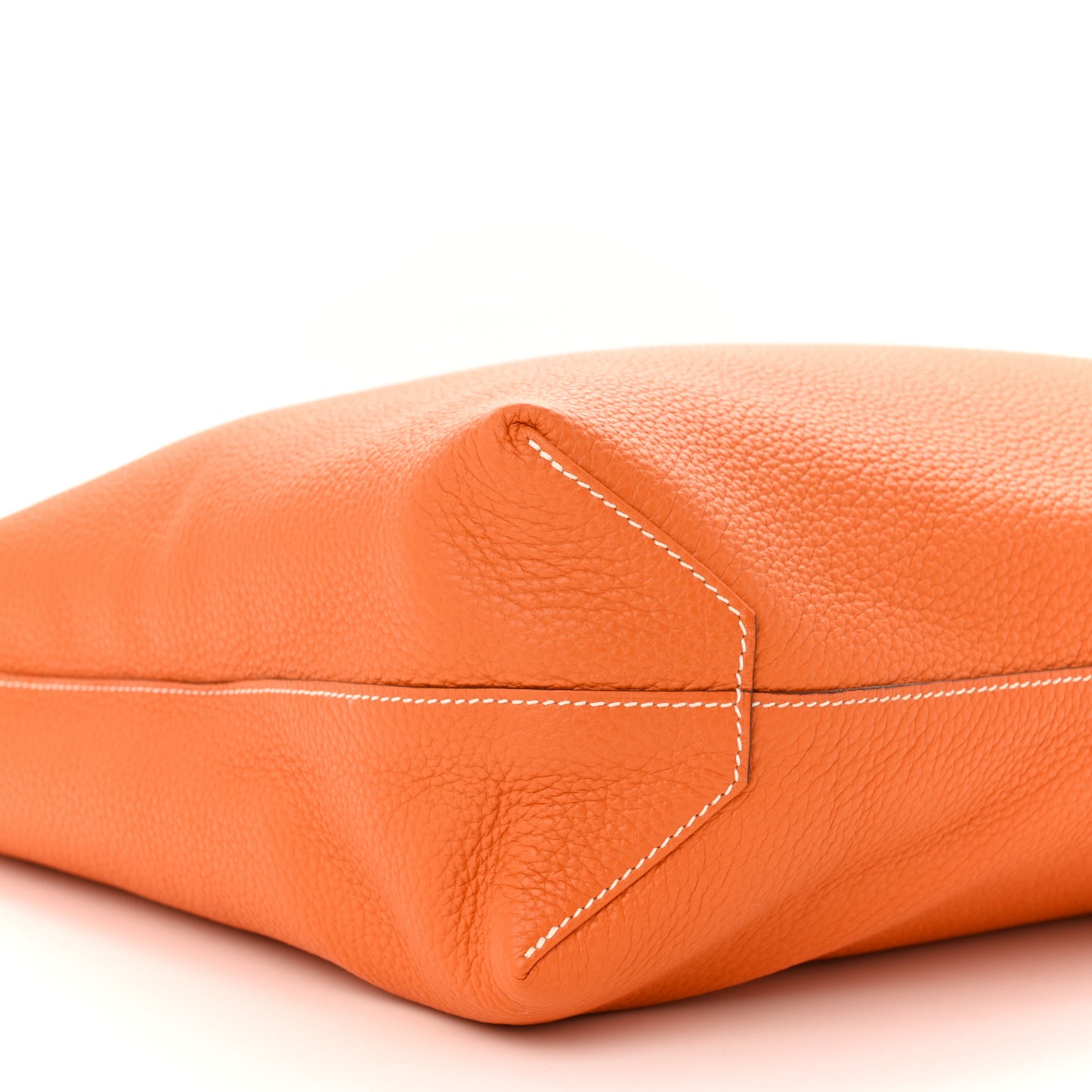 Taurillon Clemence Double Sens 45 Reversible Tote Orange Gold
