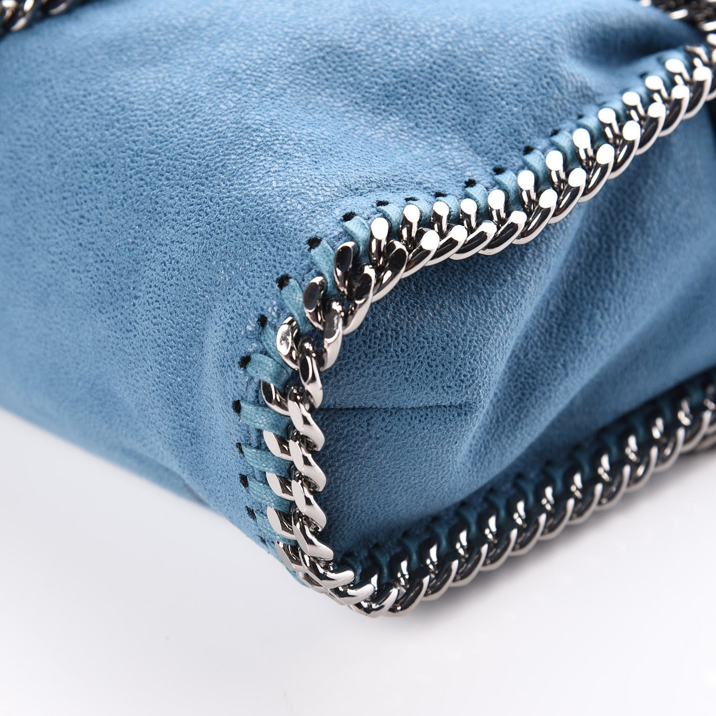 Shaggy Deer Falabella Fold Over Tote Blue