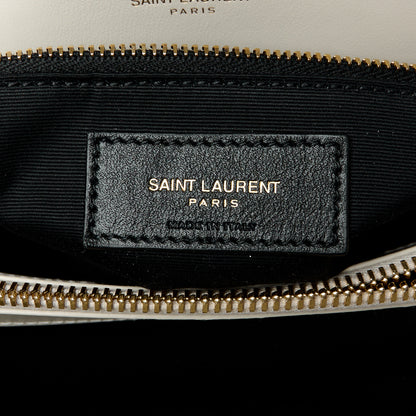 Saint Laurent Calfskin Y Quilted Monogram Medium Loulou Chain Satchel Crema Soft 7 of 11