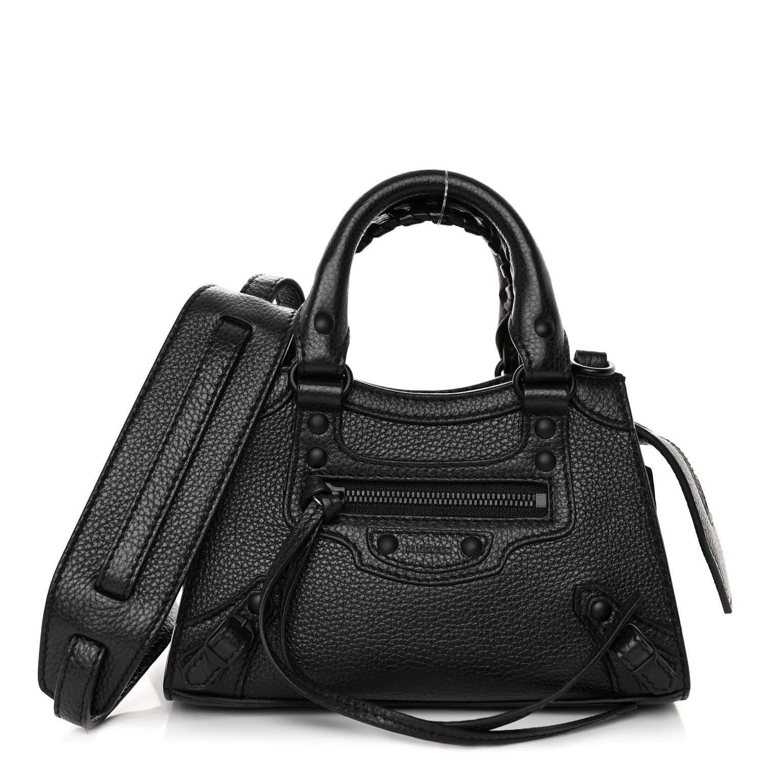 Balenciaga Grained Calfskin Neo Classic Black Hardware Nano City Crossbody Black 1 of 9