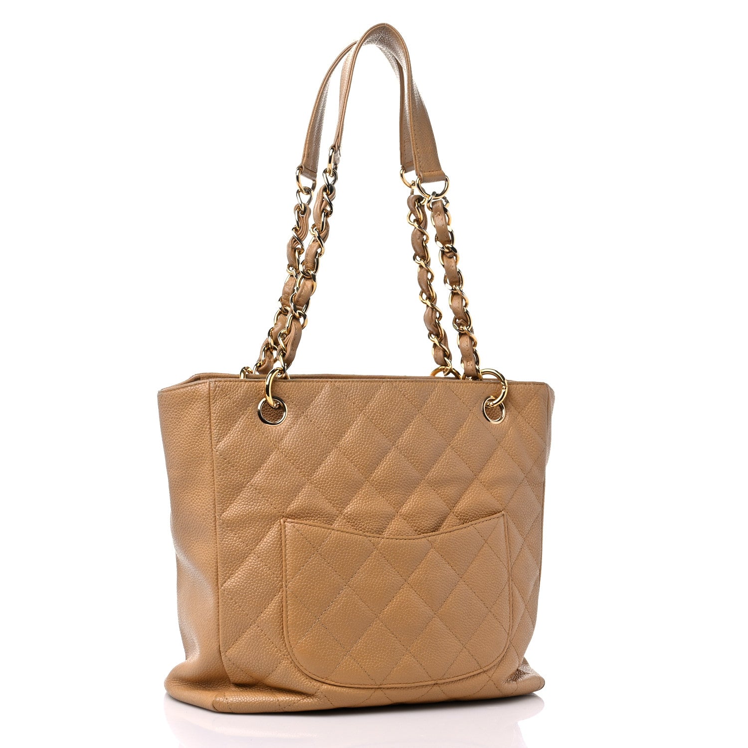 Chanel Caviar Quilted Petit Shopping Tote PST Beige 2 of 21