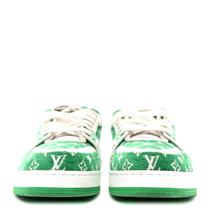 Louis Vuitton Jacquard Velvet Monogram Mens LV Trainer Sneakers 7 Vert 2 of 13
