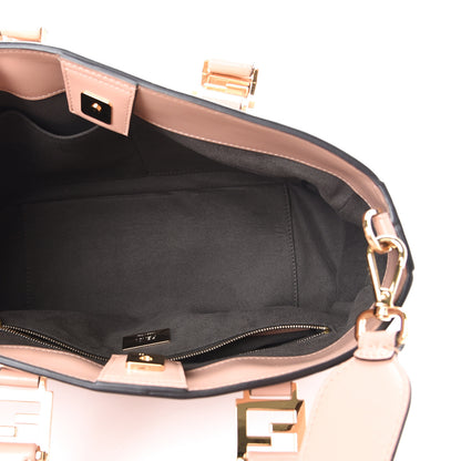 Fendi Vitello Glacier Small FF Tote Rosa Bourbon 4 of 9