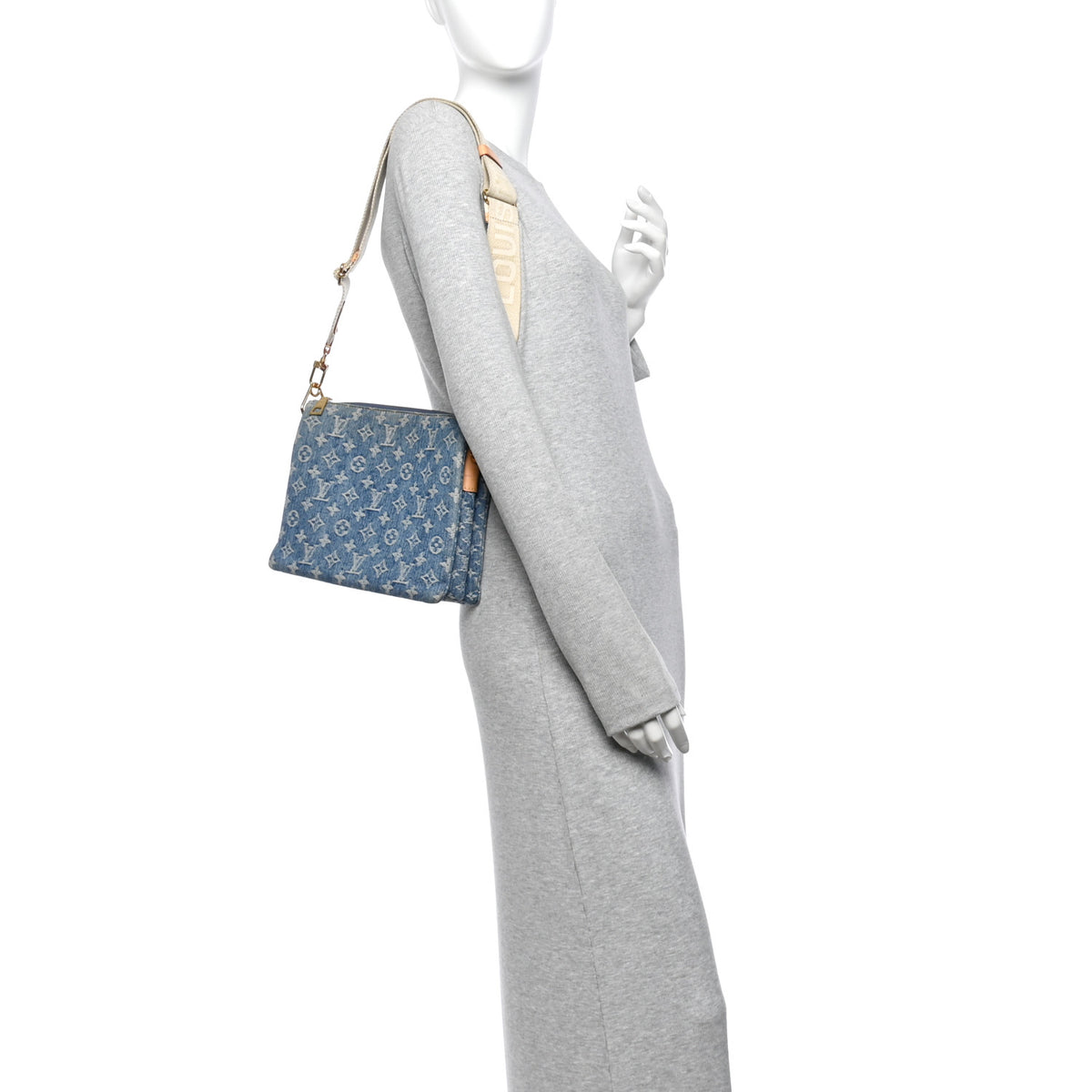 Monogram Denim Coussin PM Blue