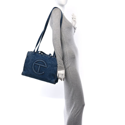 Telfar Denim Medium Shopping Bag Blue 2 of 9