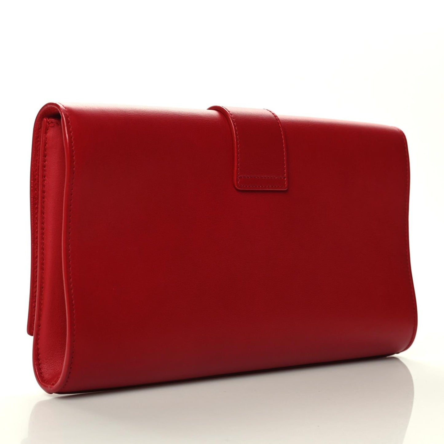 Calfskin Classic Y Ligne Clutch Red