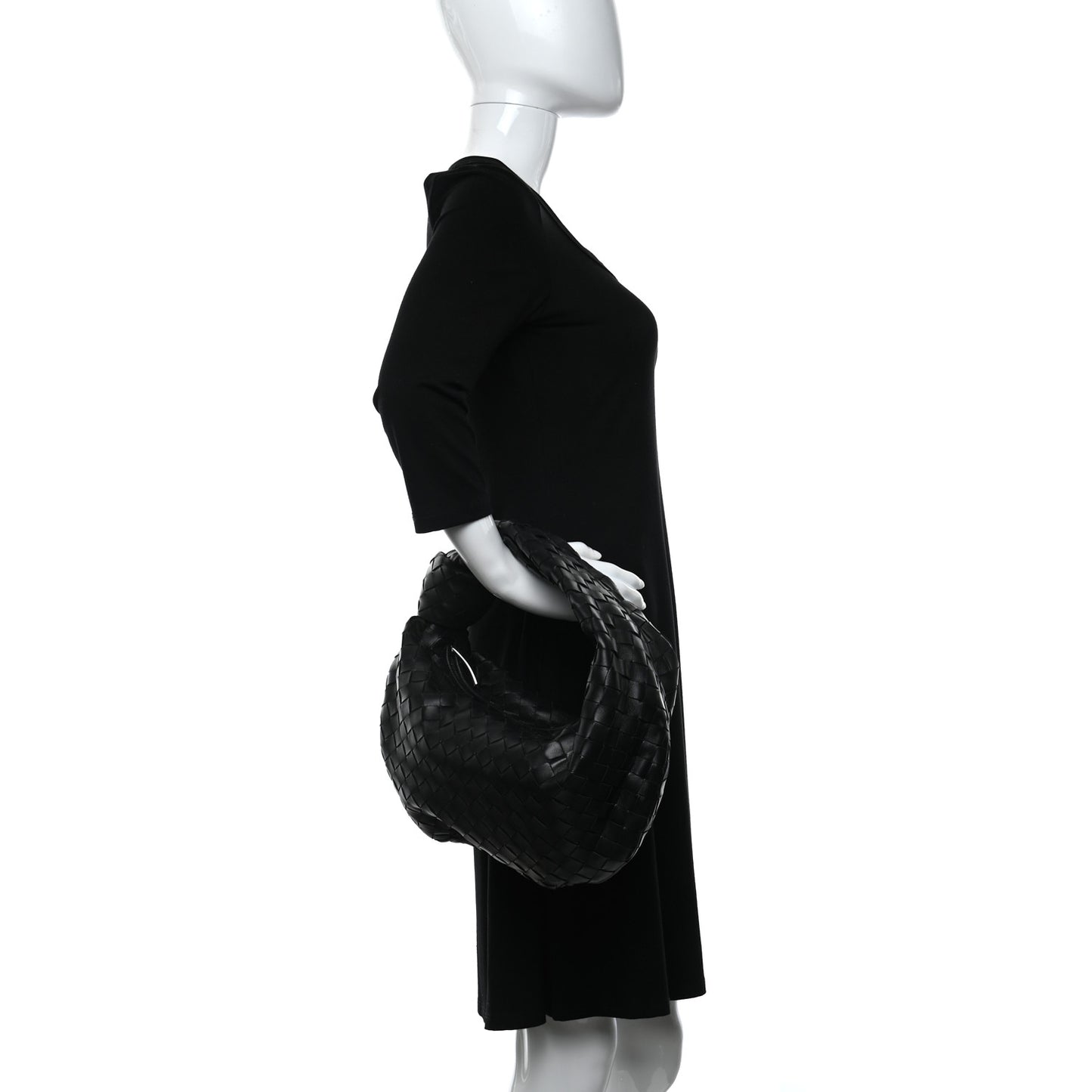 Nappa Intrecciato Teen Jodie Hobo Black
