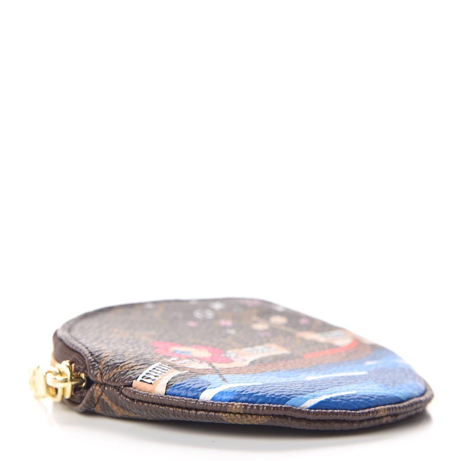 Louis Vuitton Monogram 2019 Christmas Animation Round Coin Purse Blue 4 of 8