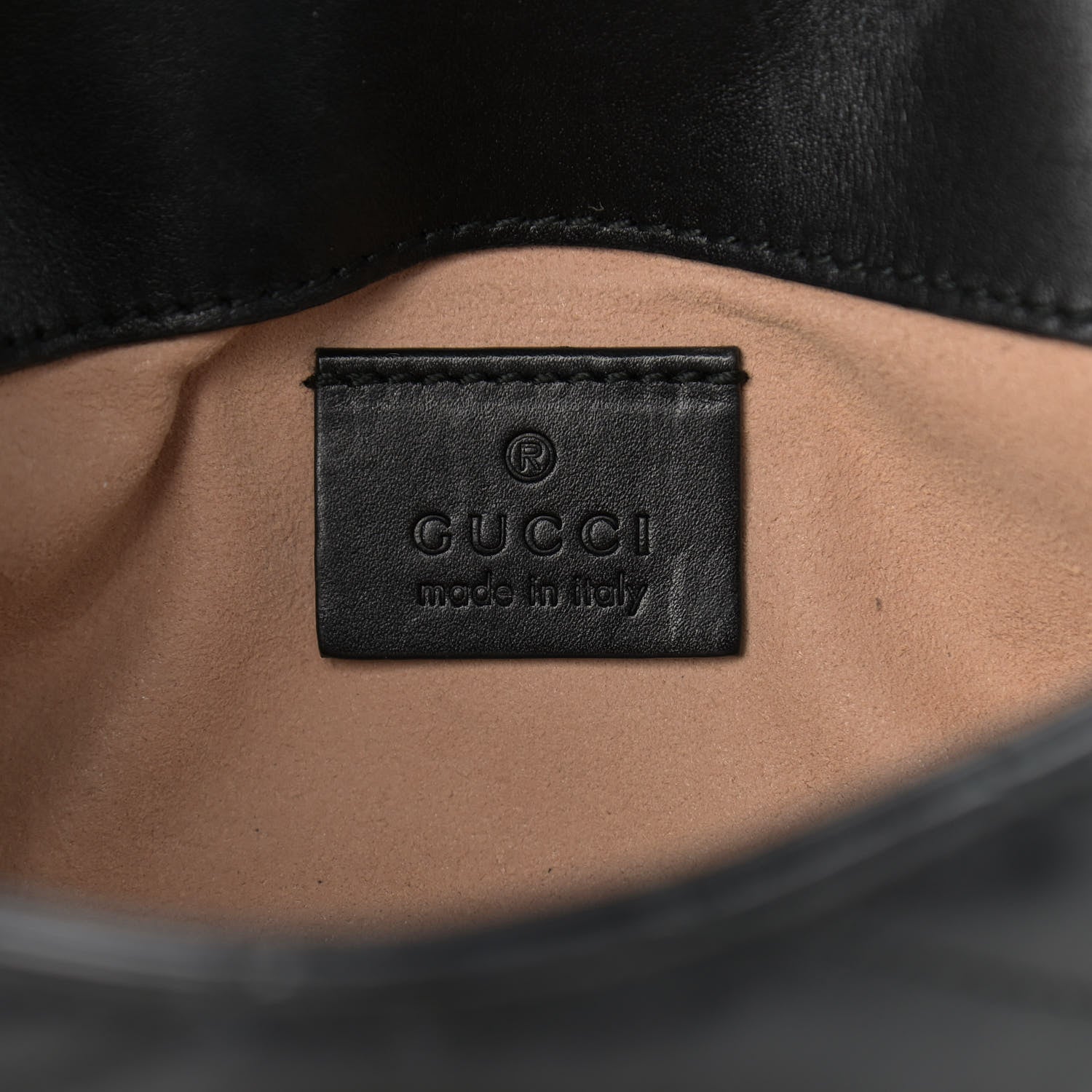 Gucci Calfskin Matelasse Super Mini GG Marmont Shoulder Bag Black 6 of 12