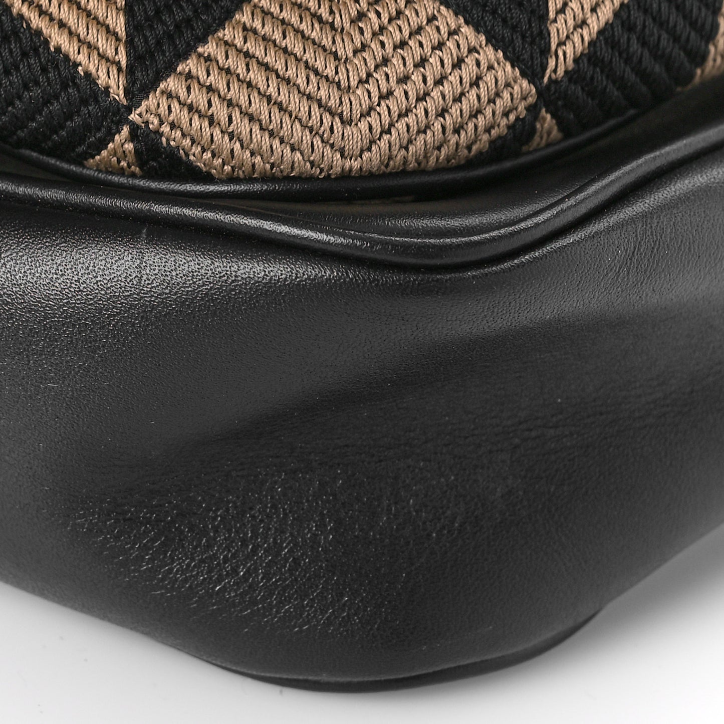 Jacquard Calfskin Triangolo Symbole Embroidered Mini Triangle Double Bag Black Corda