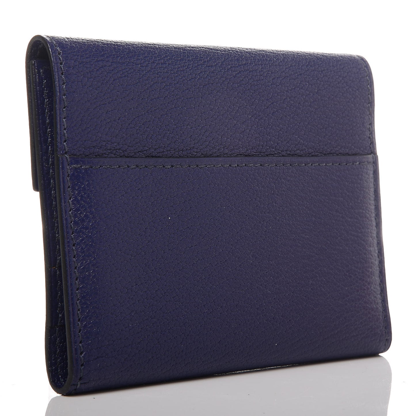 Chevre Mysore Mini Clic Card Holder Bleu Encre
