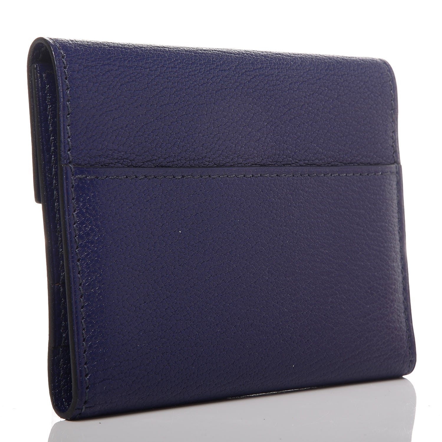 Hermes Chevre Mysore Mini Clic Card Holder Bleu Encre 3 of 11