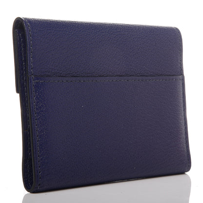 Hermes Chevre Mysore Mini Clic Card Holder Bleu Encre 3 of 11