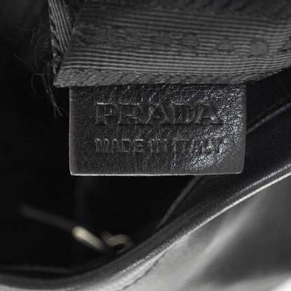 Prada Calfskin Leather Hobo Bag Nero Black 10 of 10