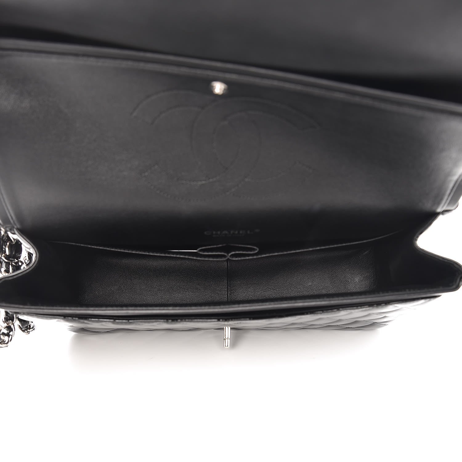 Chanel Patent Quilted Maxi Double Flap Black 6 of 8