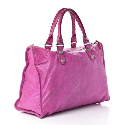 Balenciaga Agneau Giant 21 Silver Hardware Weekender Magenta 3 of 32