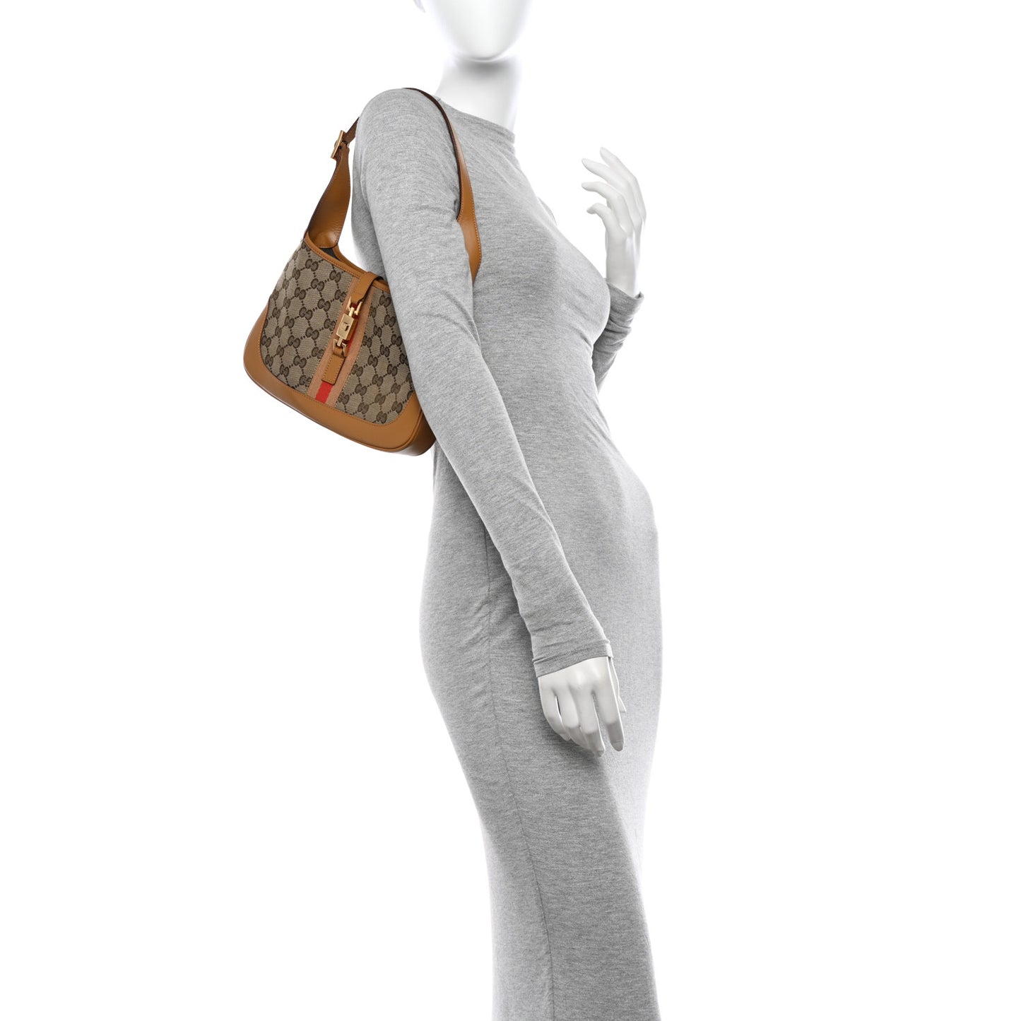 Monogram Web Small Jackie O Hobo Brown
