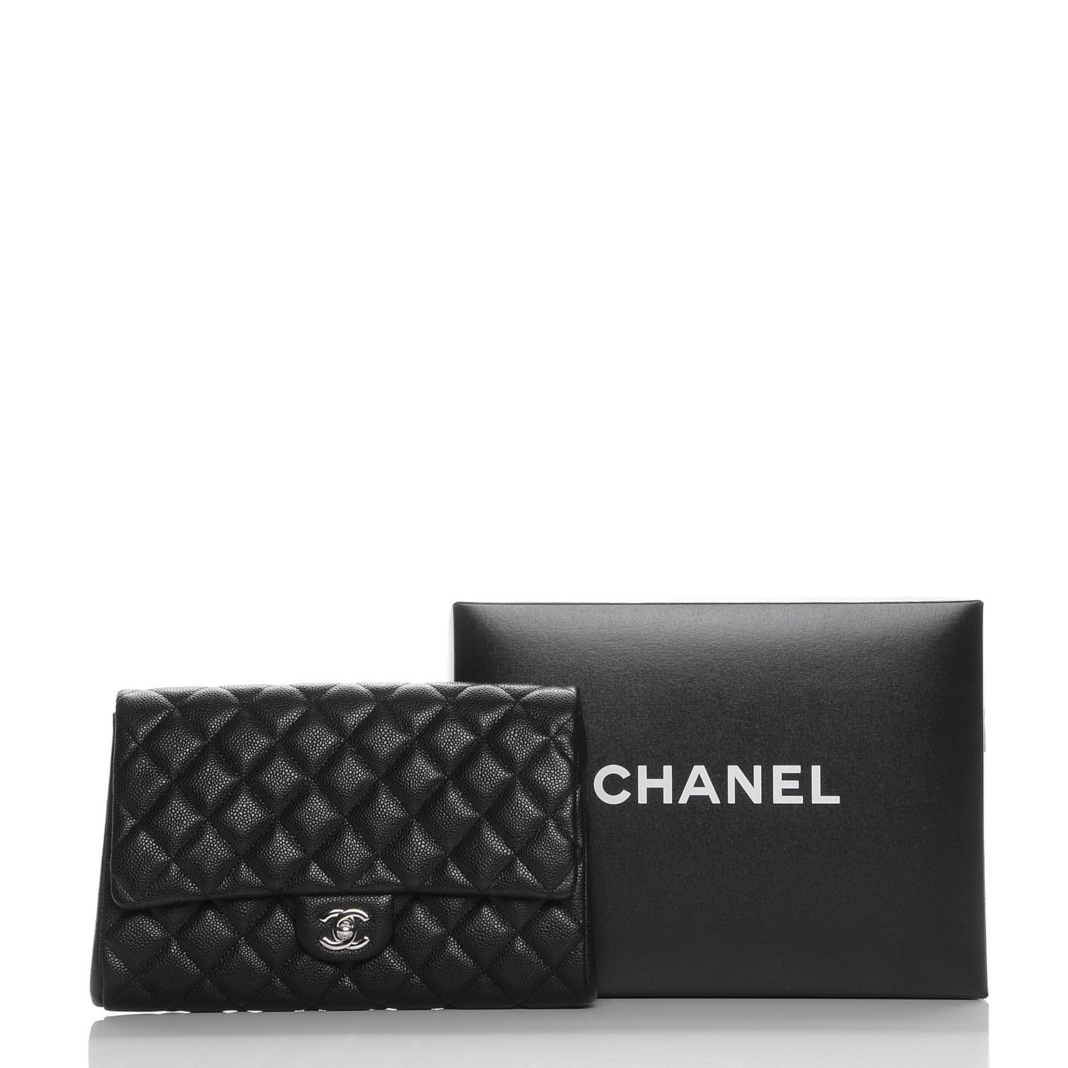 Chanel Caviar Quilted Clutch With Chain Flap Black 9 of 9