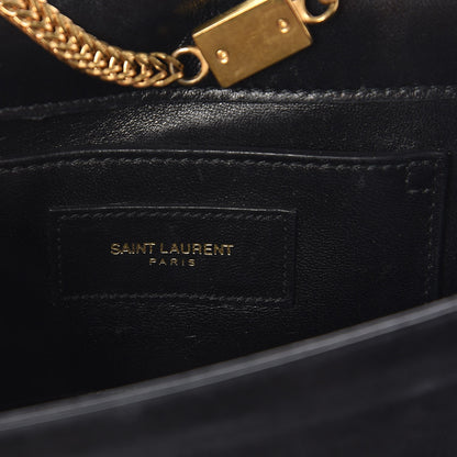 Saint Laurent Suede Small Classic Monogram Kate Tassel Satchel Black 6 of 6