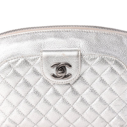Chanel Metallic Grained Calfskin Quilted Casual Rock Waist Bag Fanny Pack Silver 10 of 10