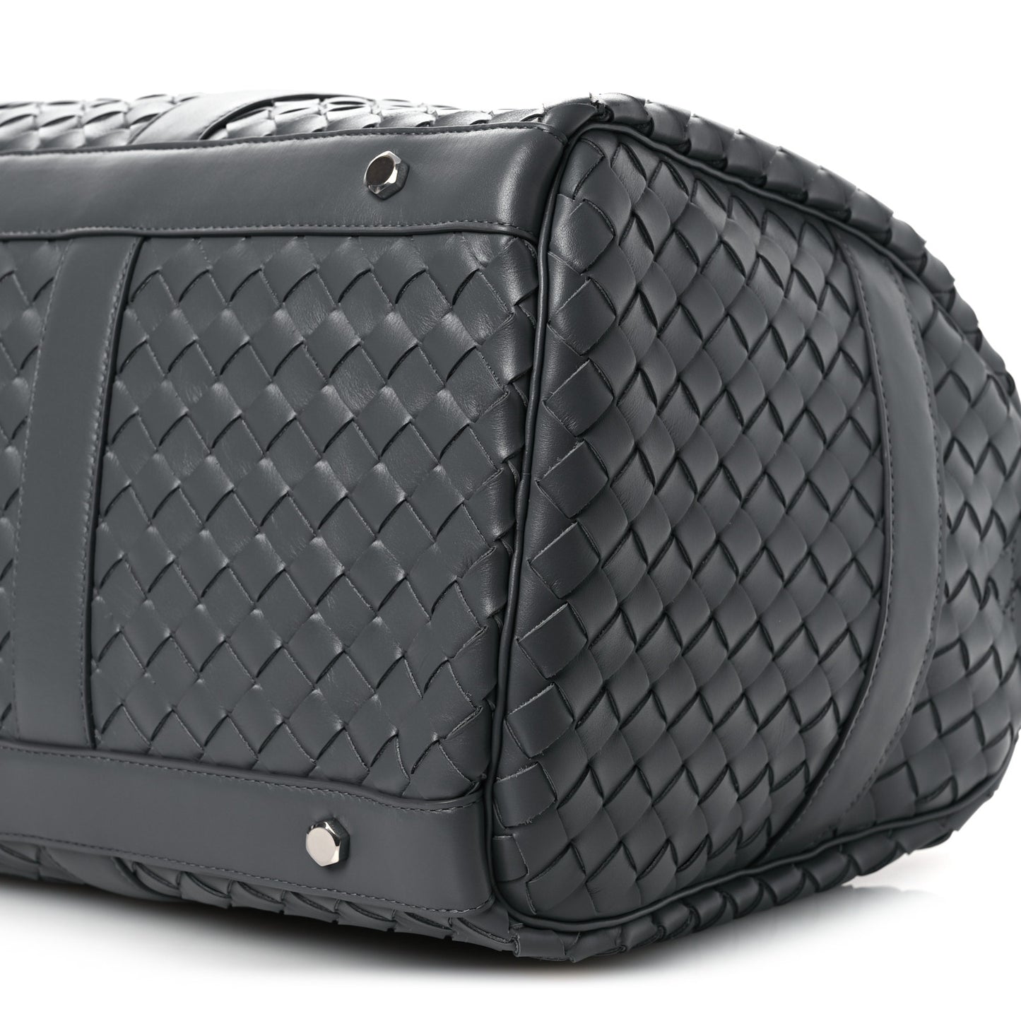 Nappa Intrecciato Medium Duffle Bag Thunder