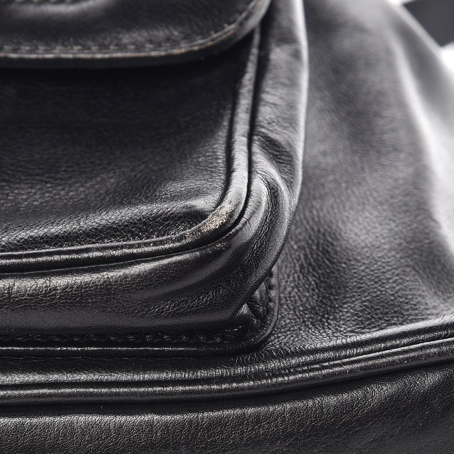 Calfskin Bamboo Backpack Black