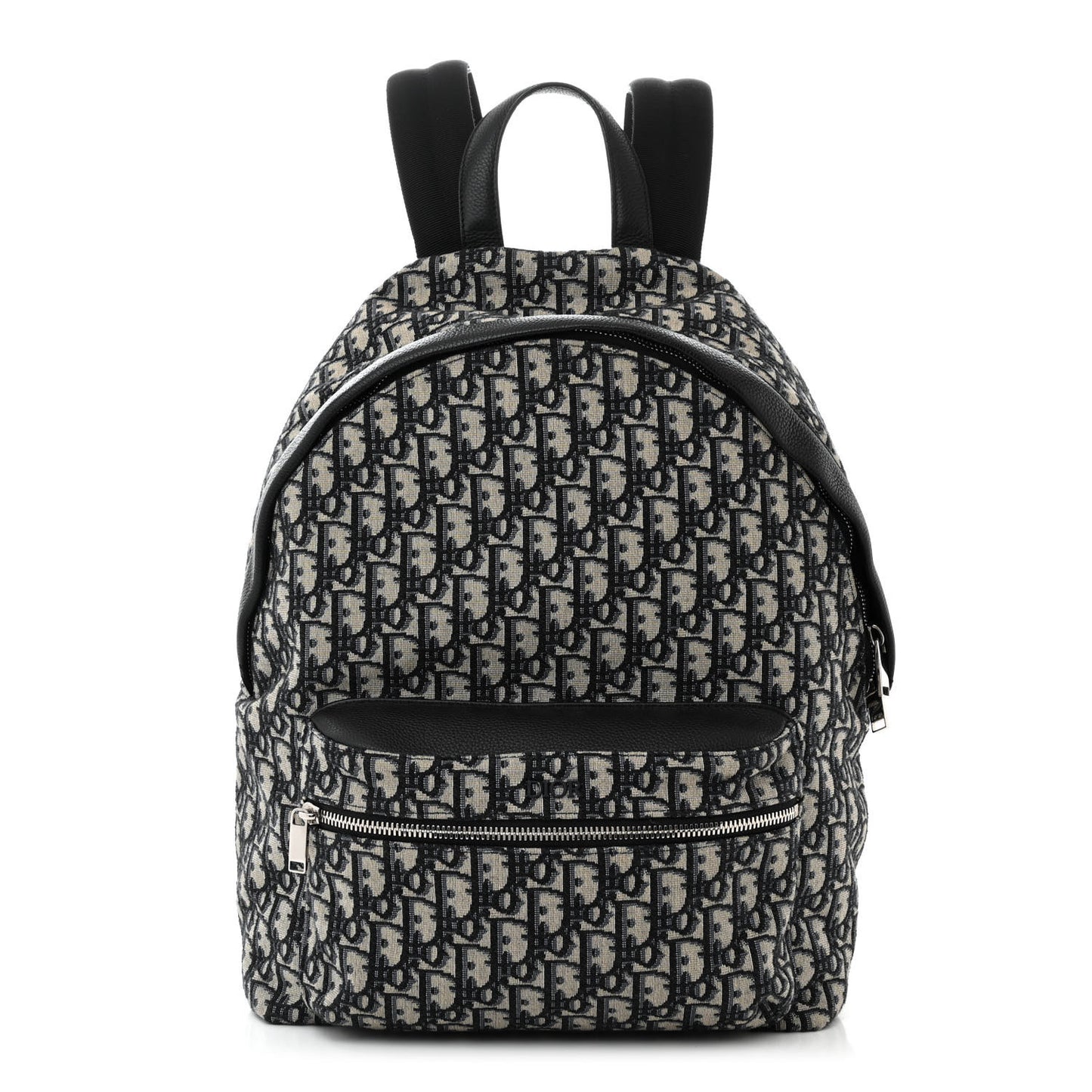 Oblique Calfskin Rider Backpack Beige Black