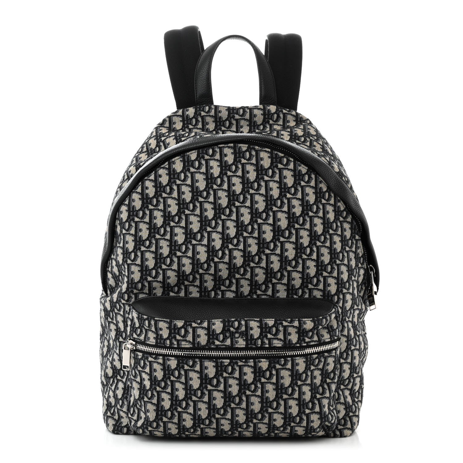 Christian Dior Oblique Calfskin Rider Backpack Beige Black 1 of 10