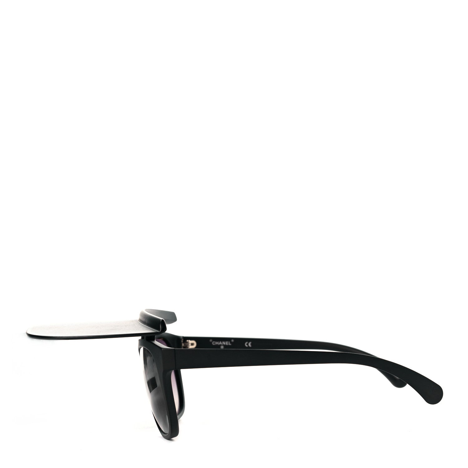Chanel Acetate Visor Sunglasses 71046 Matte Black 3 of 8