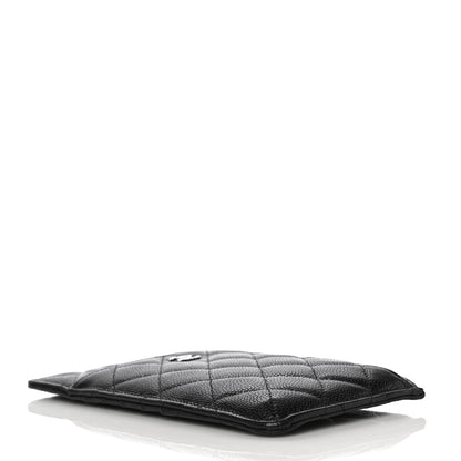 Chanel Caviar Quilted Classic Flat Wallet Pouch Black 4 of 11