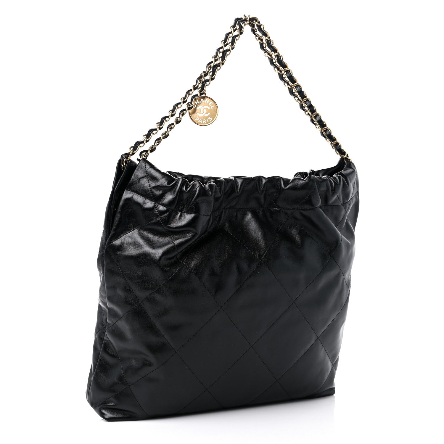 Chanel Shiny Calfskin Quilted Chanel 22 Black 4 of 11