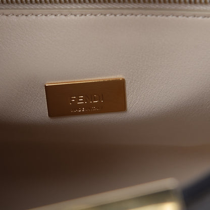 Fendi Vitello Tahiti Burro Bi-Color Medium Peekaboo Iconic Essentially Satchel Maya Camelia Confetto 9 of 15