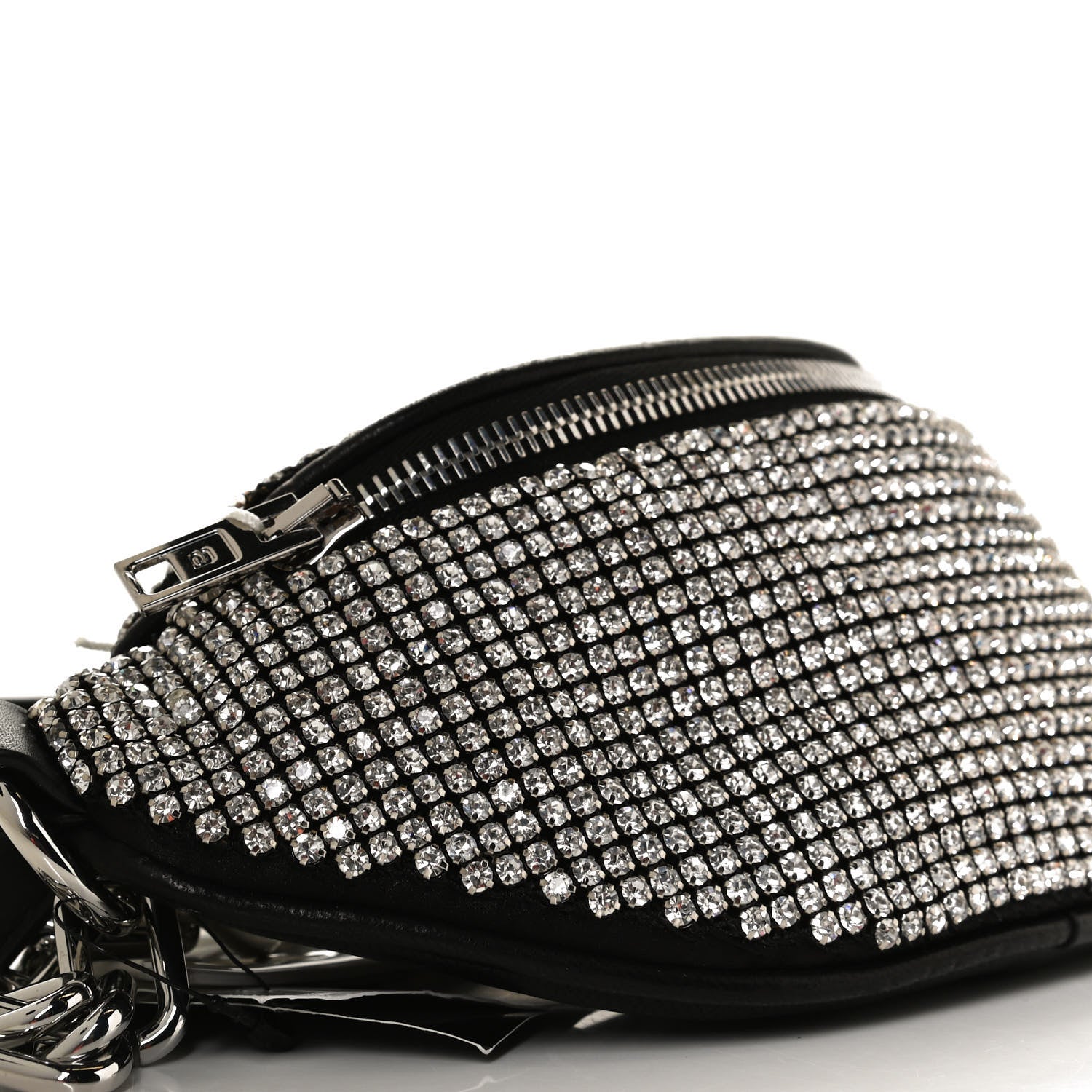 Alexander Wang Rhinestone Mesh Mini Attica Belt Bag Black 8 of 9