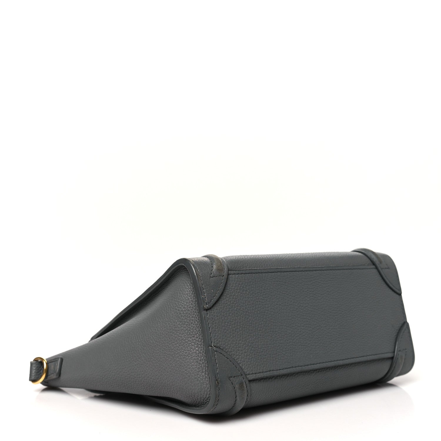 Celine Drummed Calfskin Nano Luggage Kohl 4 of 10