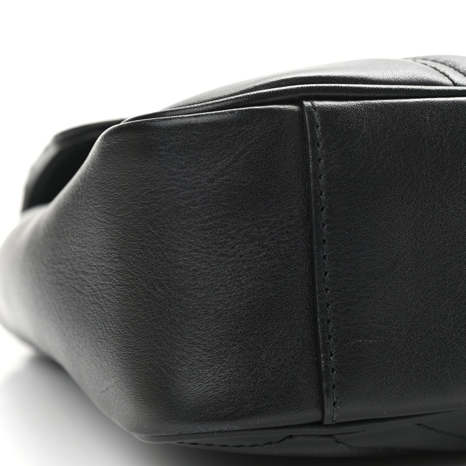 Gucci Calfskin Matelasse Medium GG Marmont Shoulder Bag Black 9 of 13