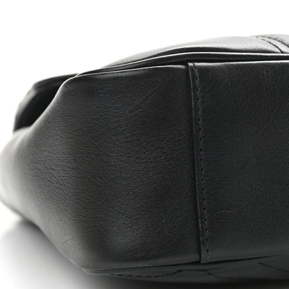 Gucci Calfskin Matelasse Medium GG Marmont Shoulder Bag Black 9 of 13