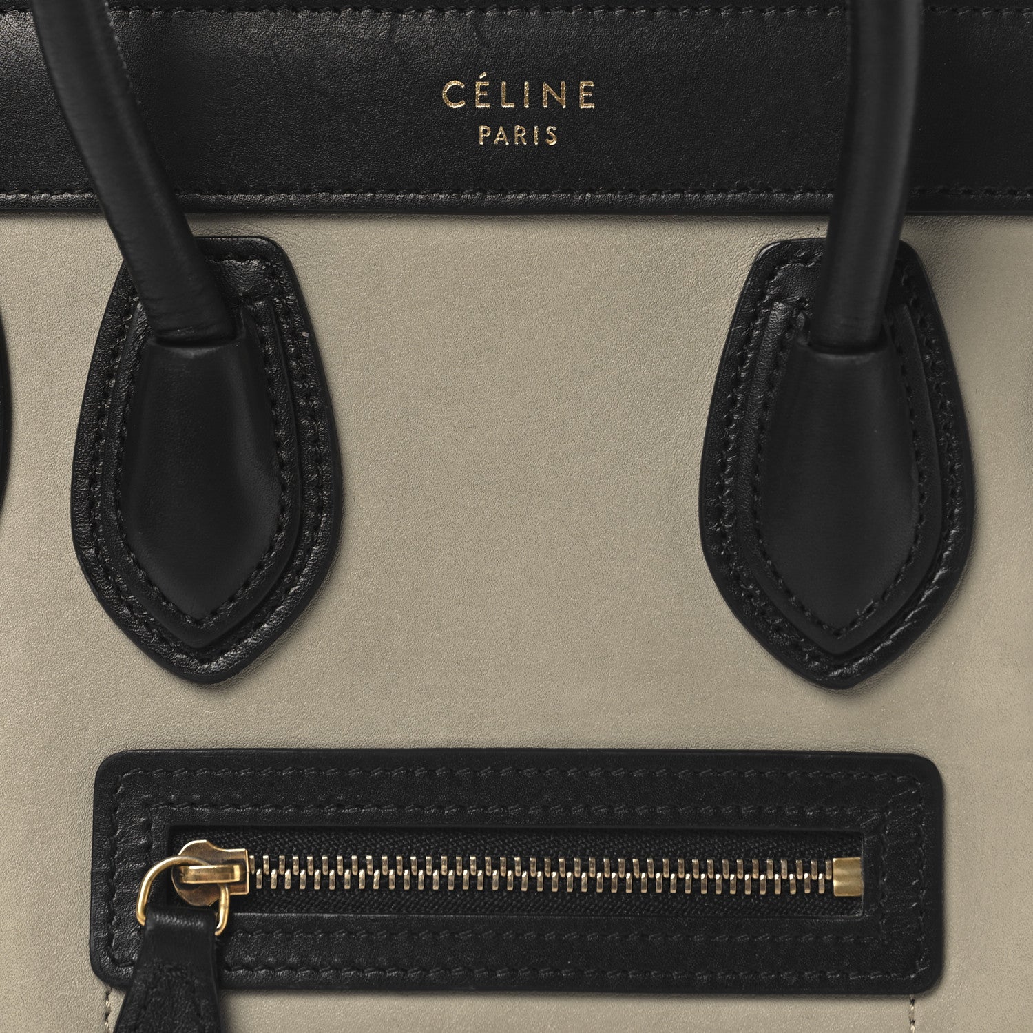 Celine Smooth Calfskin Nubuck Nano Tri-Color Luggage Beige 7 of 10