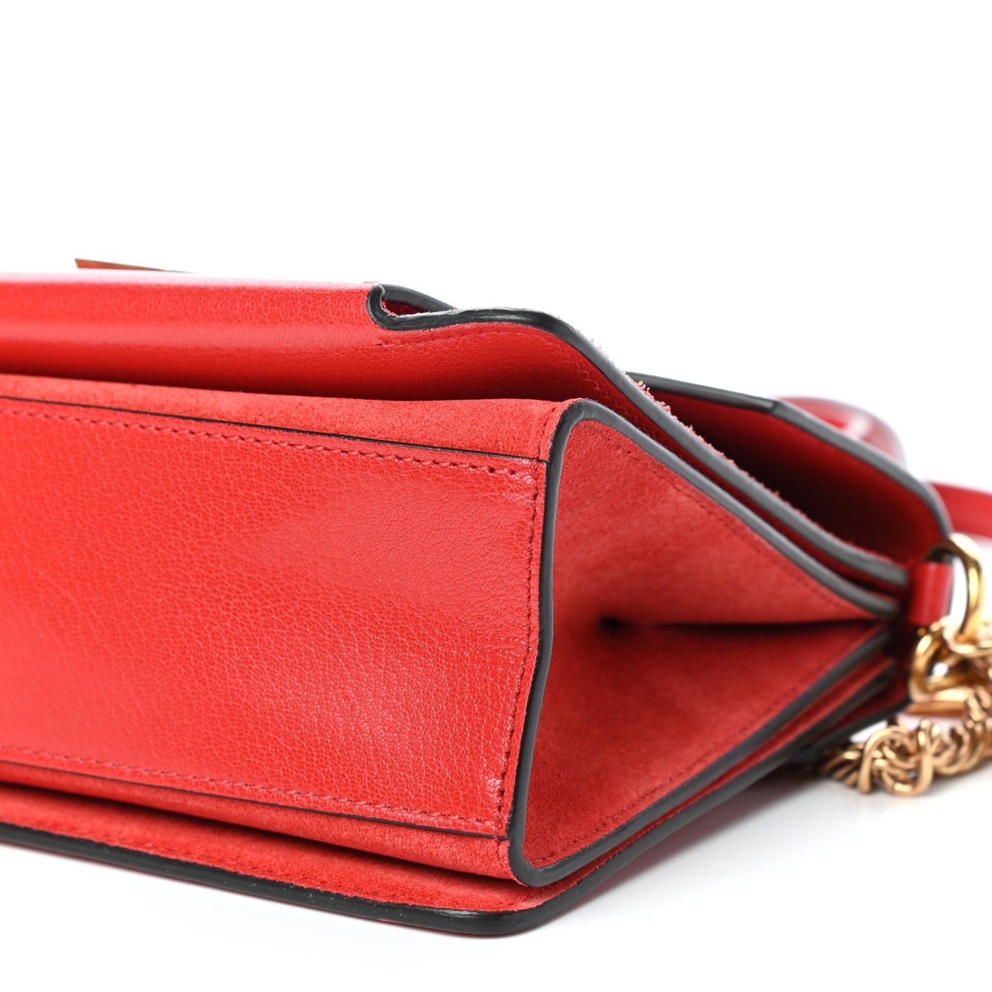 Goatskin Small GV3 Shoulder Bag Dark Orange