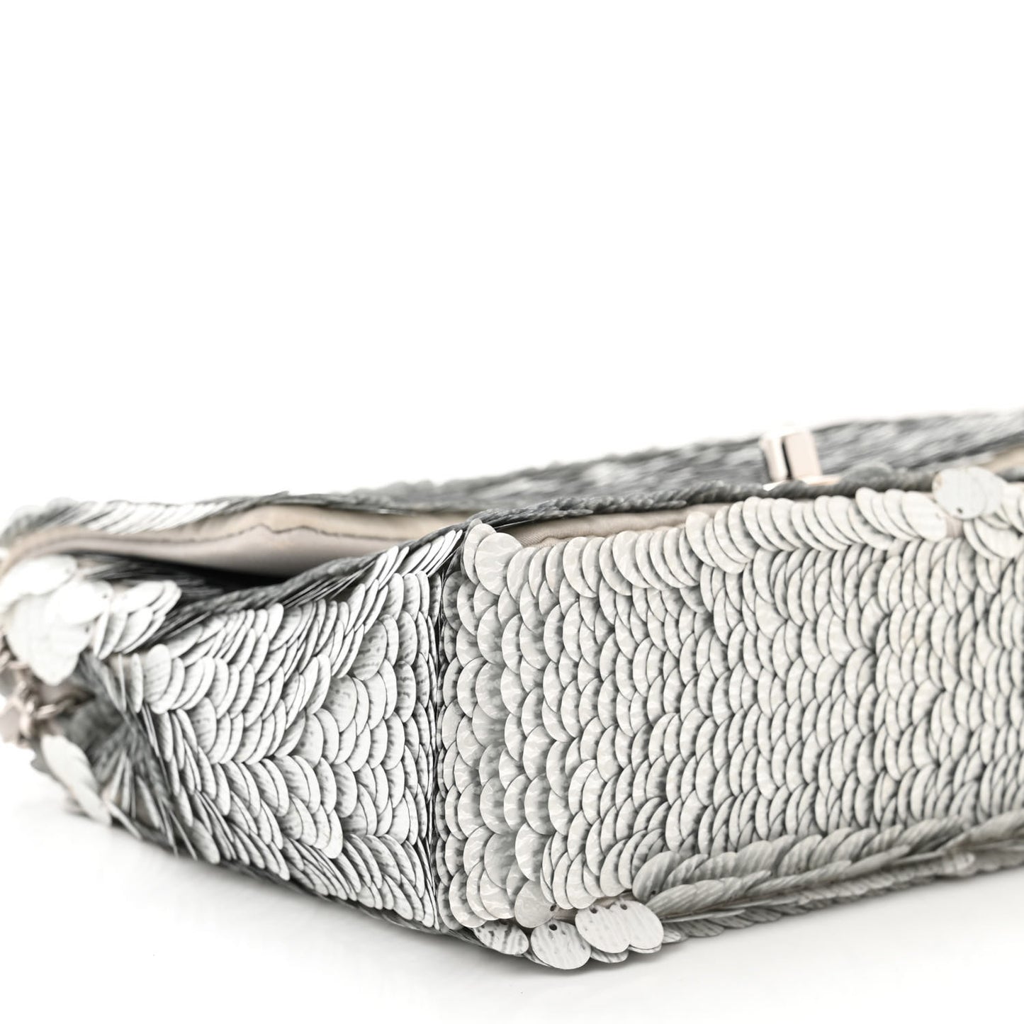 Sequin Paillette Small Flap Grey