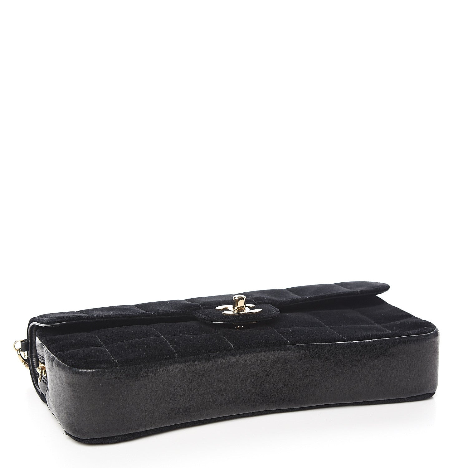 Chanel Velvet Quilted East West Travel Flap Black 3 of 10